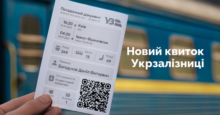 Редизайн квитка Укрзалізниці