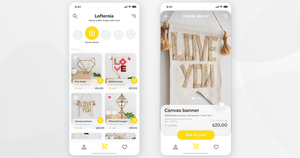 Mobile shopping app UI