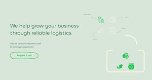 Landing page for the logistics company FoodFlow Logistics