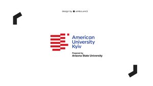 AIMBULANCE створили логотип та фірмовий стиль для American University Kyiv