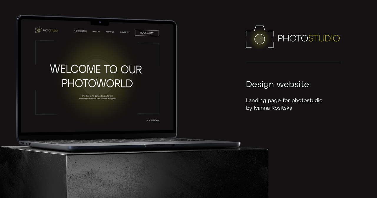 Landing page for PhotoStudio 