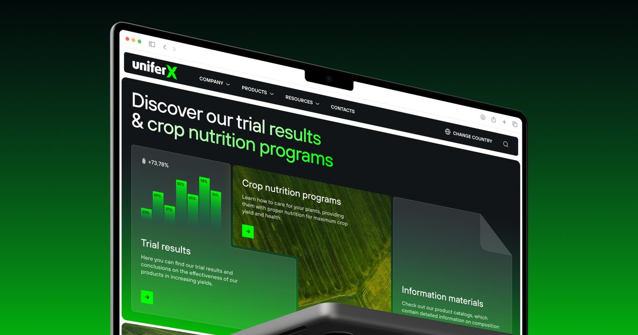 Website development for the international agricultural company – 🌱 UniferX