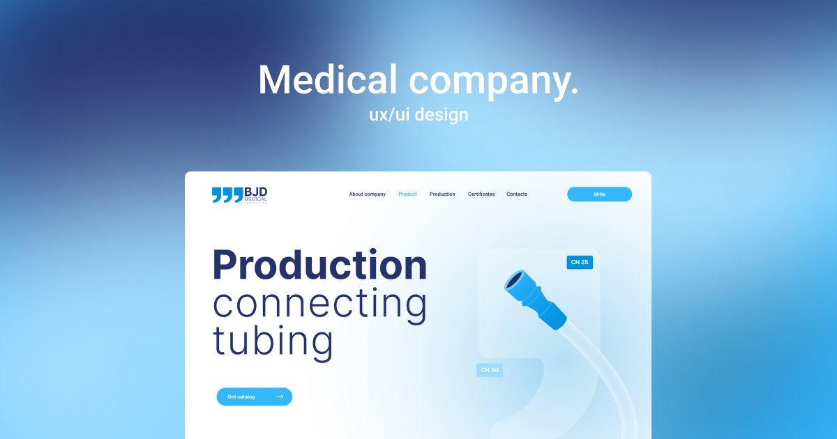 Website design for a medical company