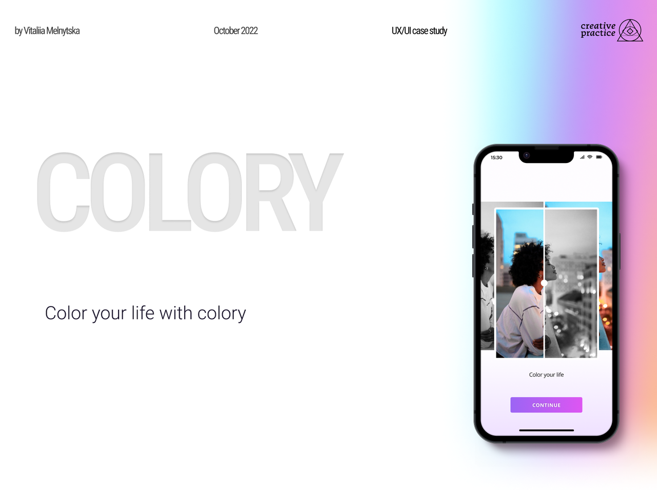 Colory. Mobile app - UX/UI design