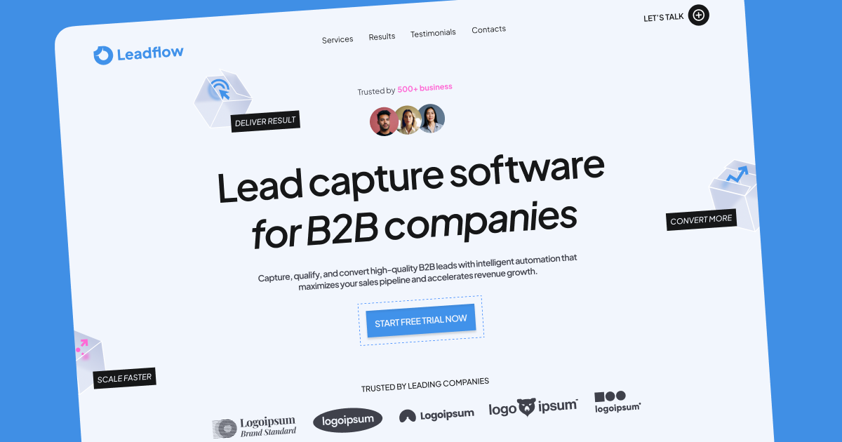 SaaS Product Landing page