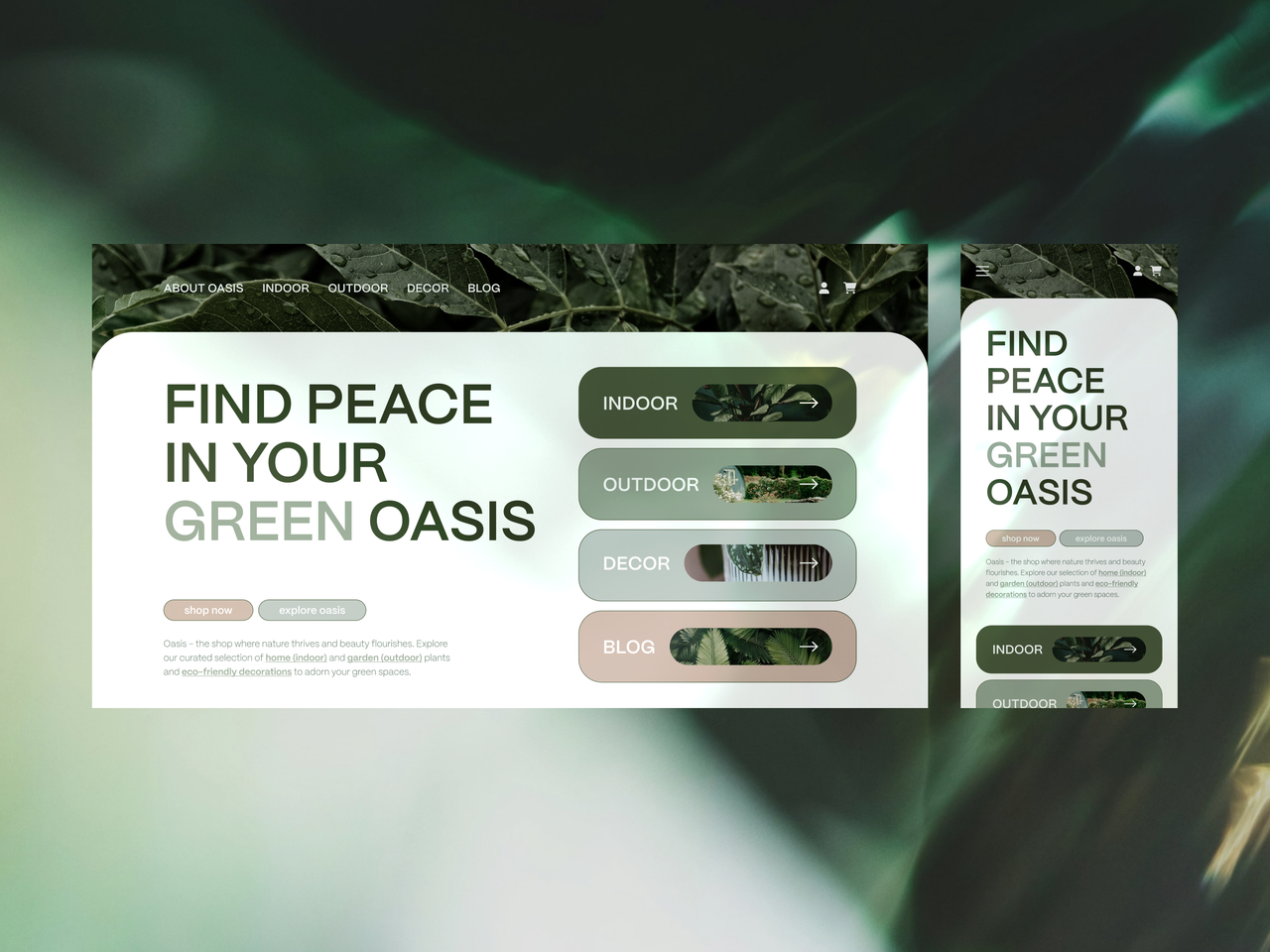 OASIS - Plant Shop Website