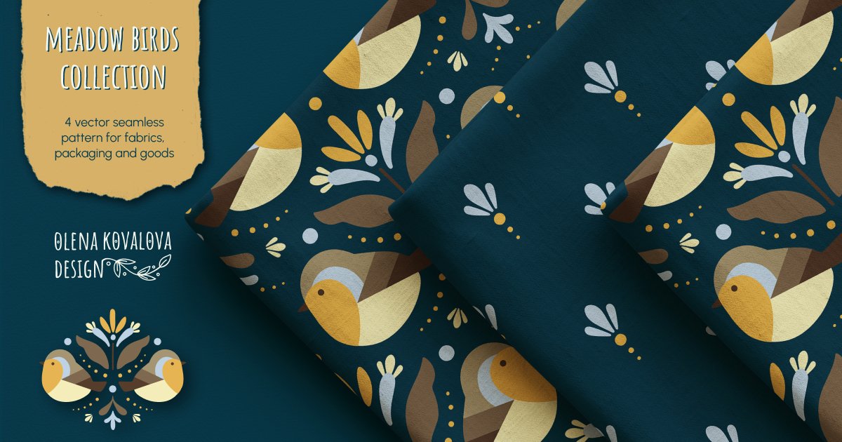 Meadow Birds | Vector Pattern Collection
