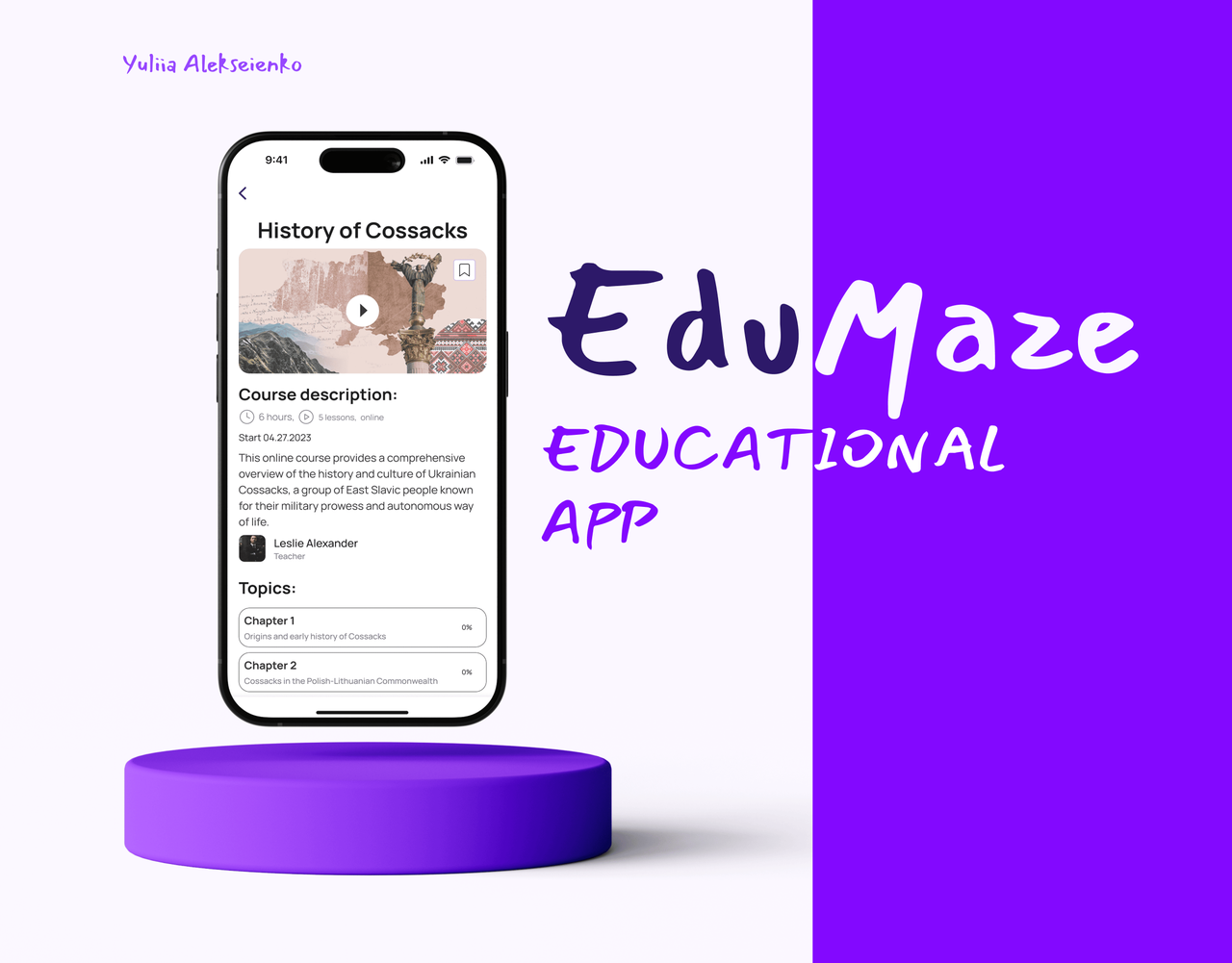 Educational mobile app - UX/UI Case Study