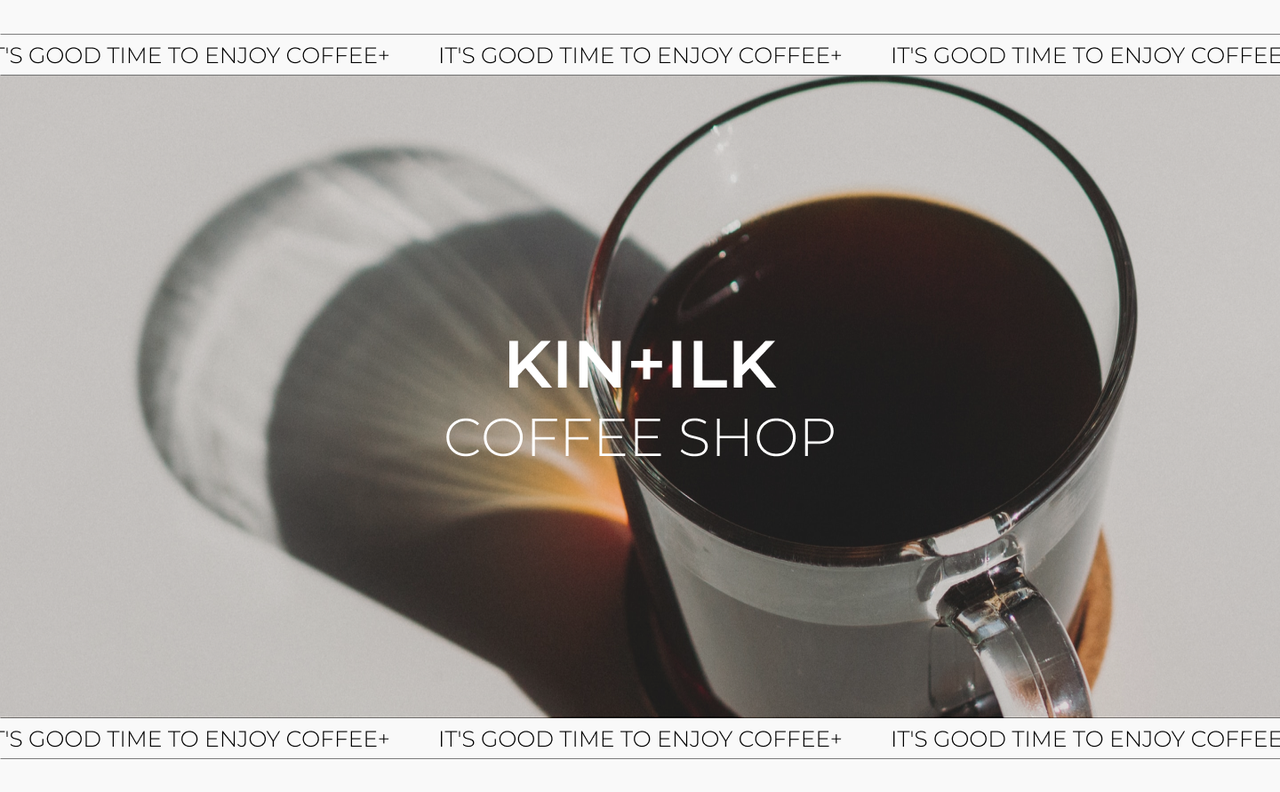 Landing page of coffee shop