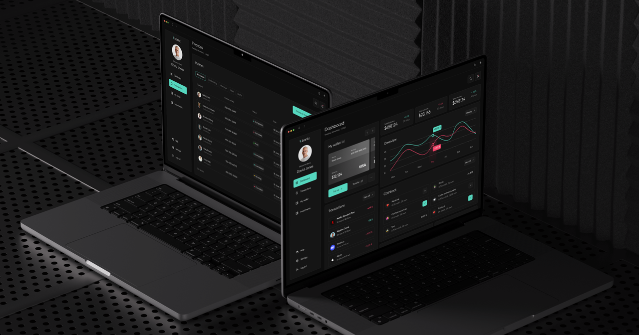 
Online banking dashboard