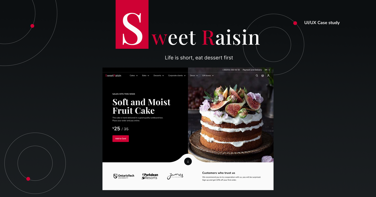 Sweet Raisin UX/UI Case Study