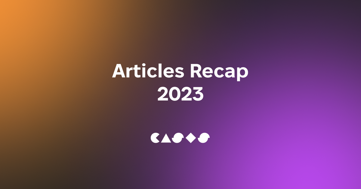Articles Recap 2023