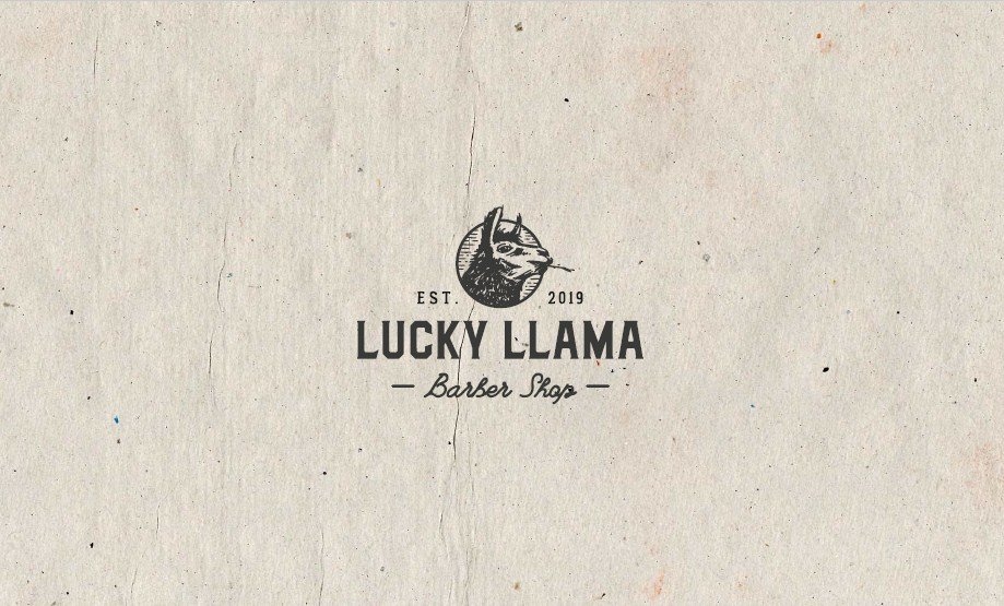 Логотип для киевского барбершопа LUCKY LLAMA