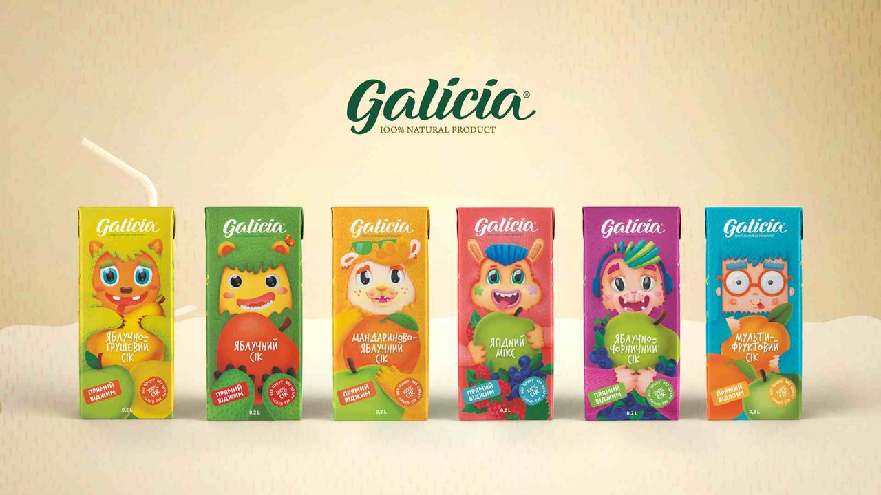 Казковий дизайн соків для дітей від Galicia та Havas Kyiv Design