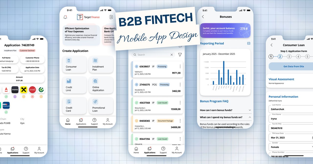 B2B Fintech Mobile App UI/UX Design | Banking & Finance