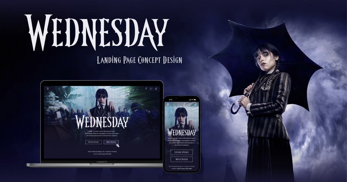 Wednesday Series - Landing Page Concept Design