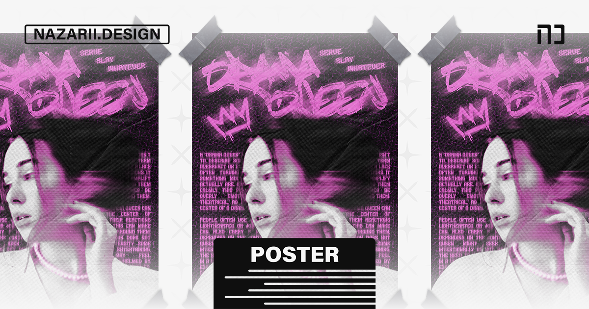 "DRAMA QUEEN" CONCEPTUAL POSTER