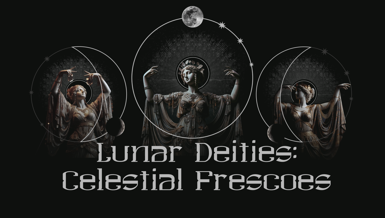 Lunar Deities: Celestial Frescoes