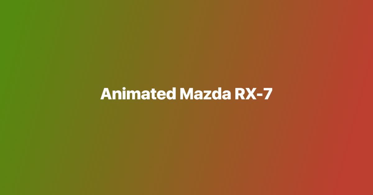Animated Mazda RX-7
