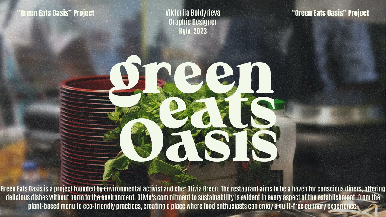 Green Eats Oasis | Restaurant Brand | Logo | Menu
