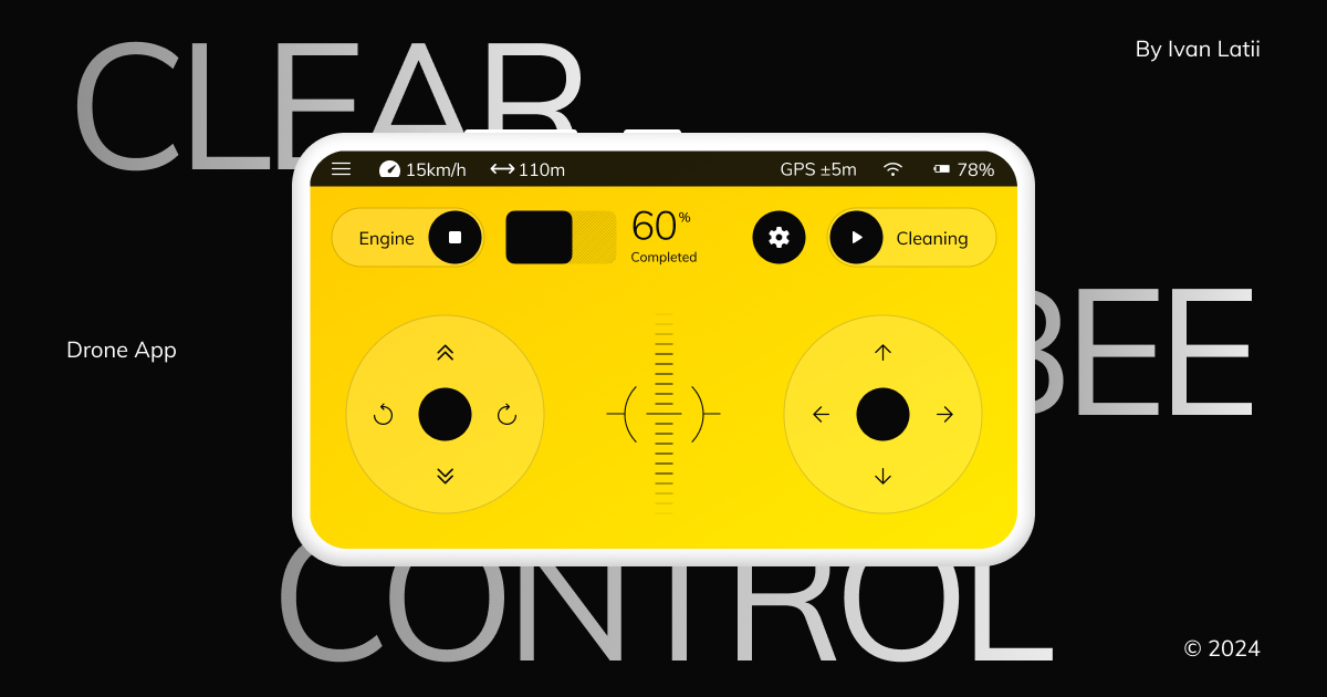 UI Design for Android Drone control mobile app.