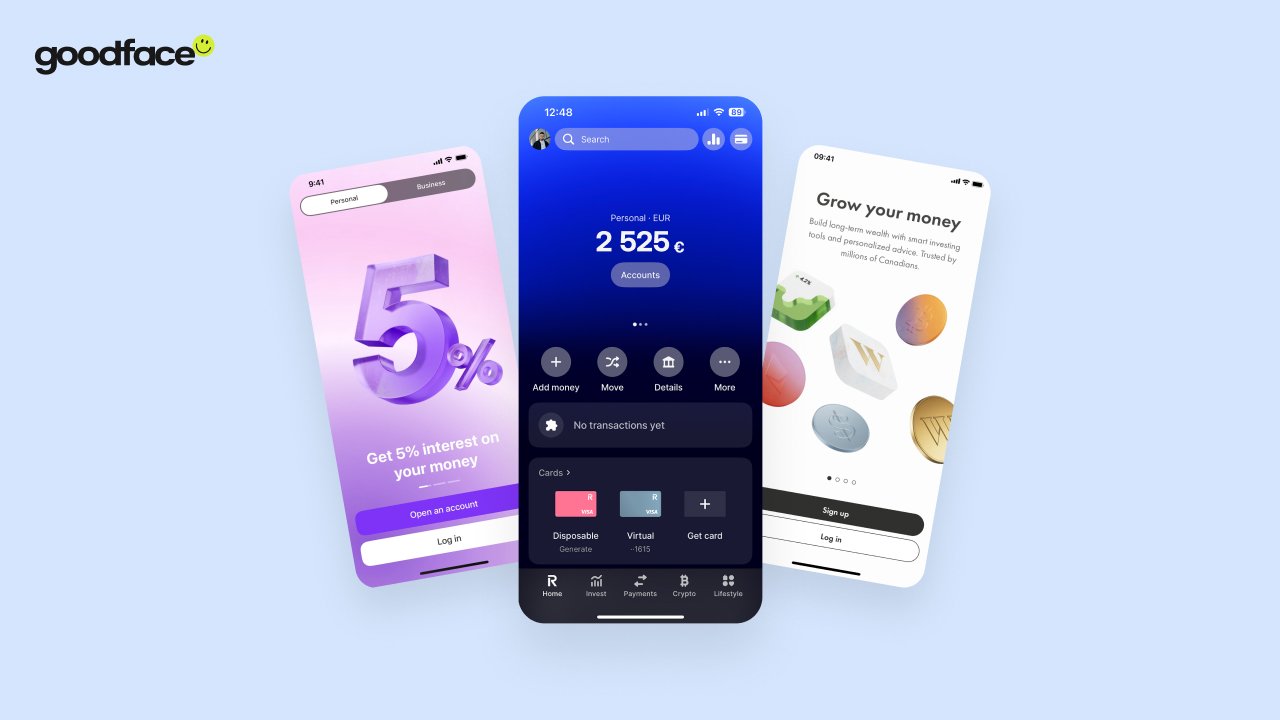 Top 5+5 modern FinTech interfaces — expert selection from Goodface agency