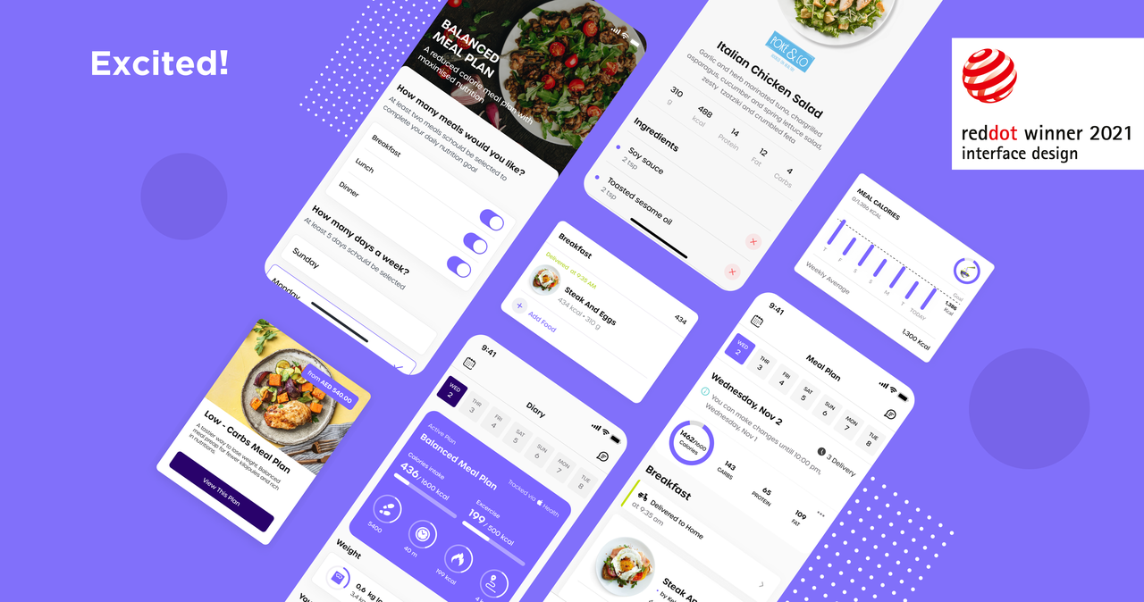 Healthy meal subscription app that won Red Dot Award 🔴