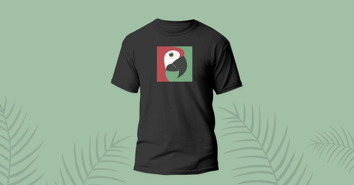Принт на футболку «Папуга»