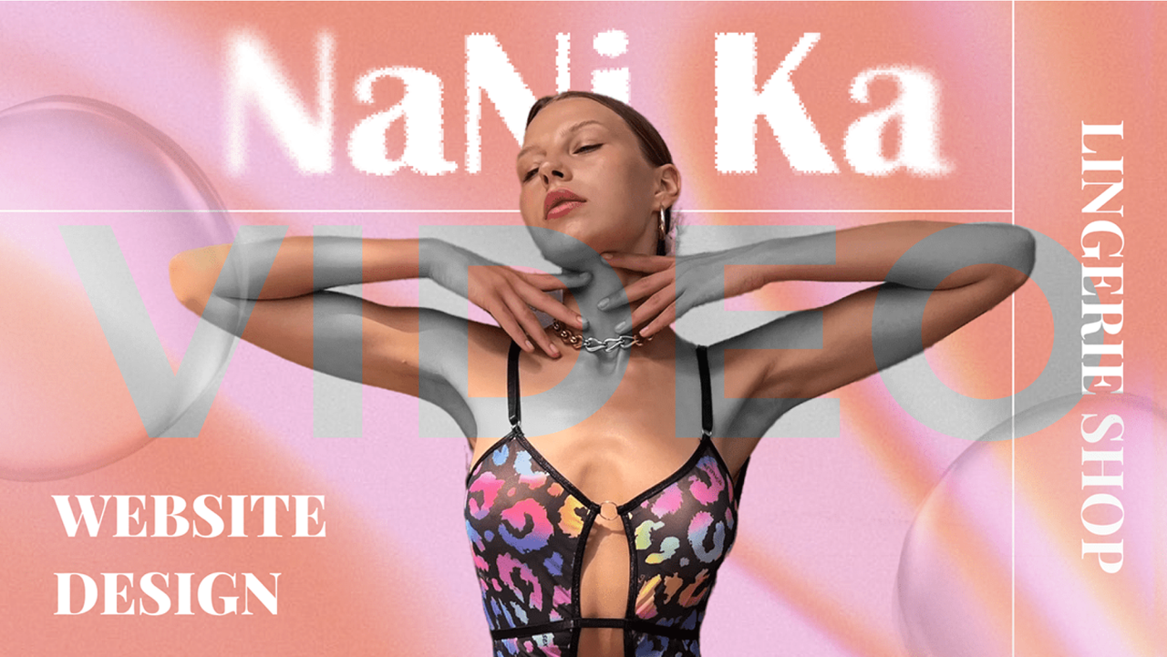 NaNi Ka - lingerie shop website design and pins
