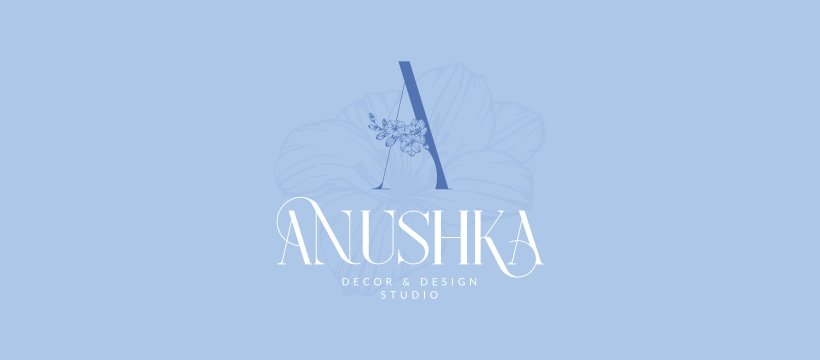 Логотип для студії дизайну та декору "Anushka"