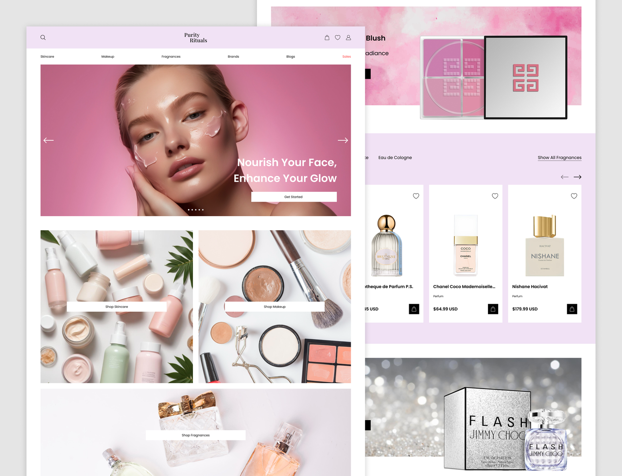 E-Commerce Skincare & Makeup Online Store Concept