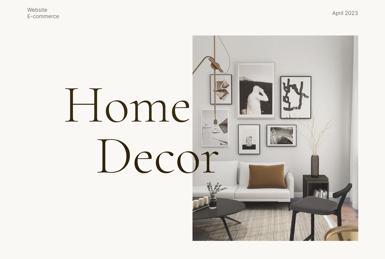 Home Decor Website Desing