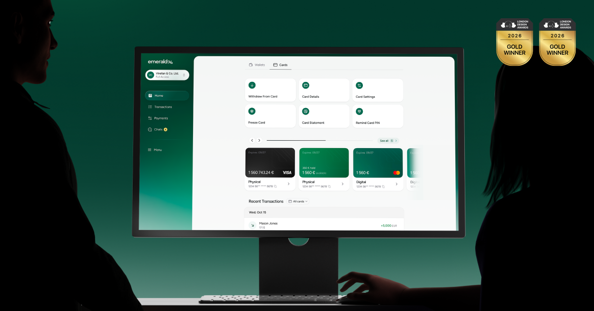 Custom UX/UI design and website development
for a digital payment platform — Emerald24