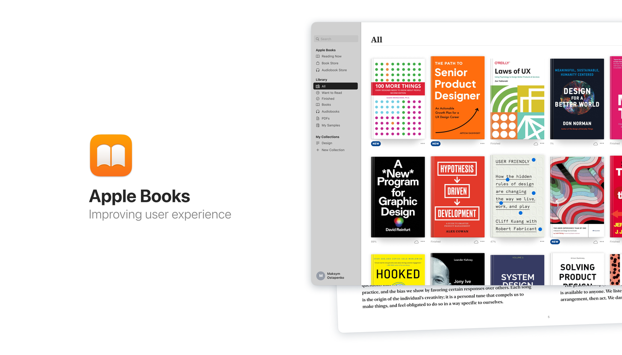 Apple Books - Improving User Experience